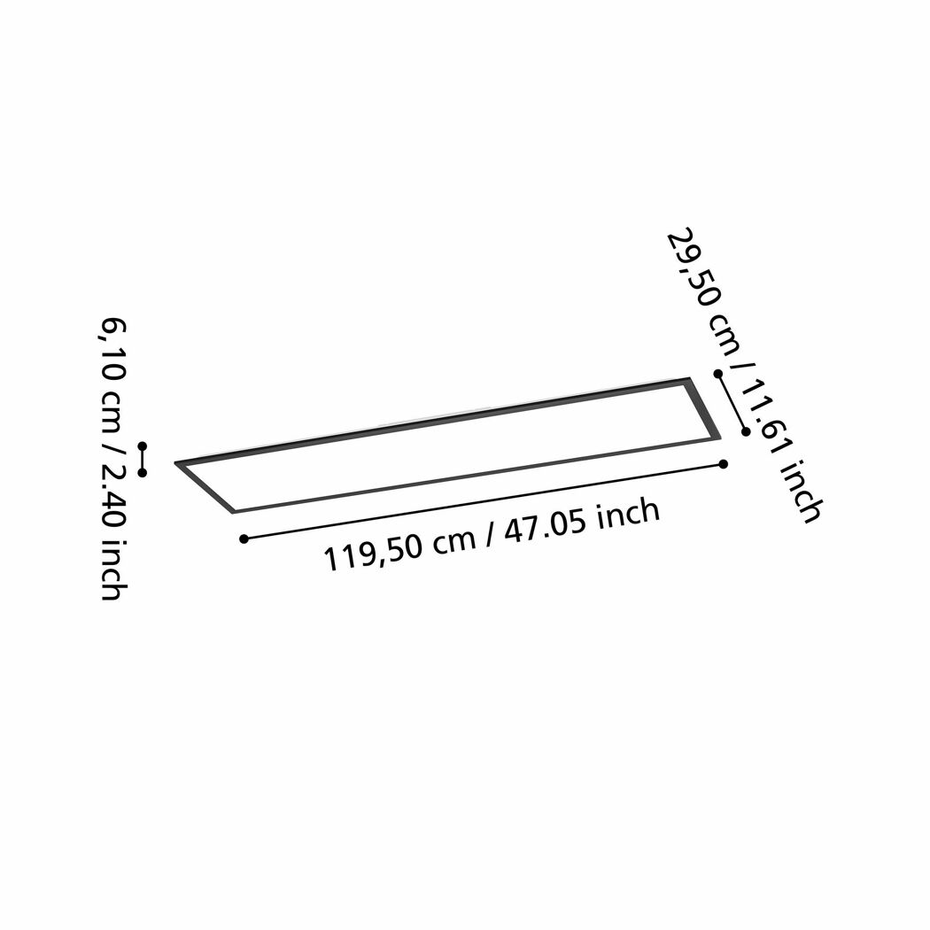 LED-Deckenleuchte 'Moradillo-Z' 34 W 4400 lm RGB warmweiß bis kaltweiß 29,5 x 6,1 cm