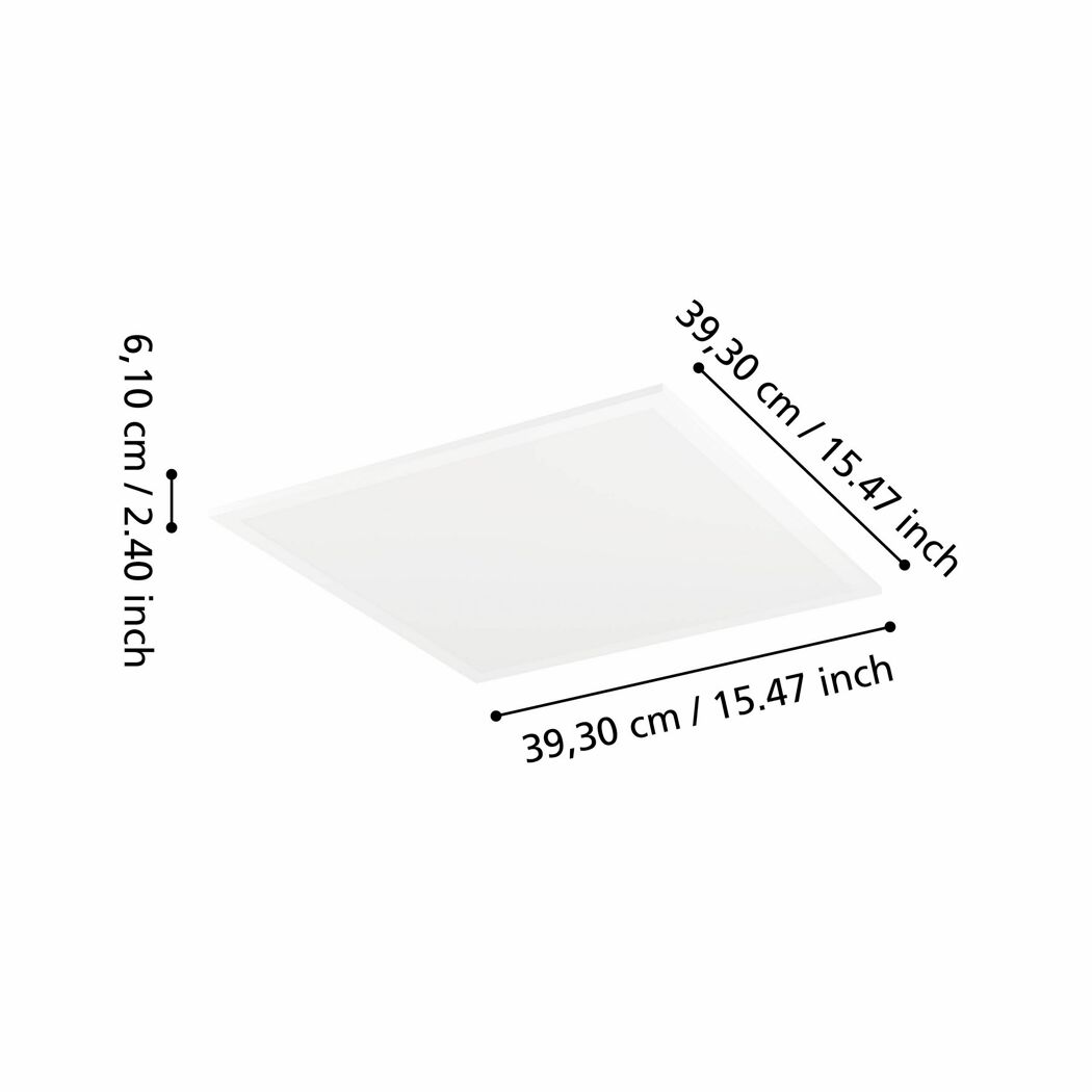 LED-Deckenleuchte 'Moradillo-Z' 19 W 2300 lm RGB warmweiß bis kaltweiß 39,3 x 6,1 cm