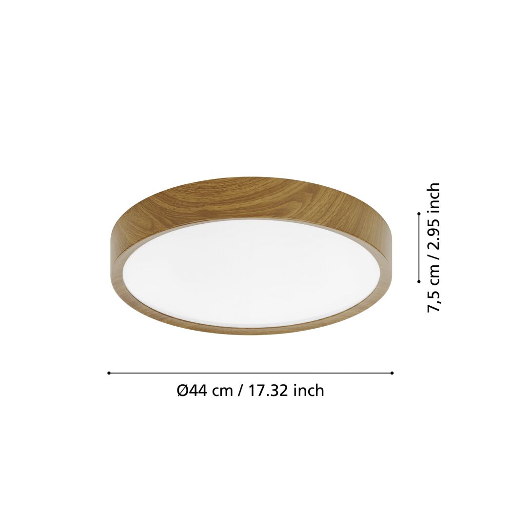LED-Deckenleuchte 'Musurita' 33 W 3600 lm warmweiß Ø 44 cm