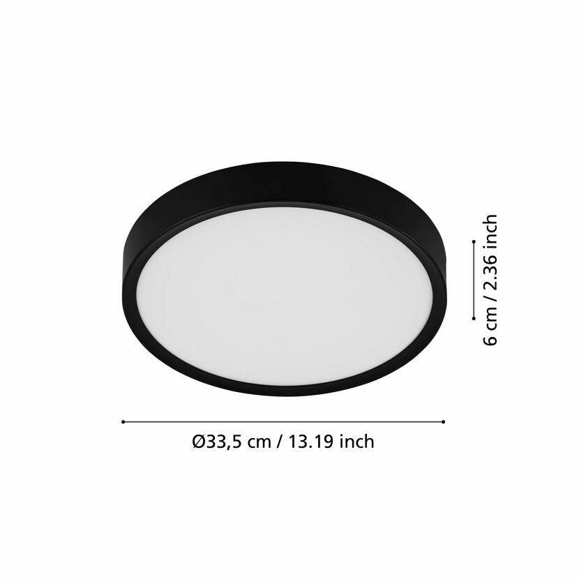 LED-Deckenleuchte 'Musurita' 14,6 W 1600 lm warmweiß Ø 34 cm