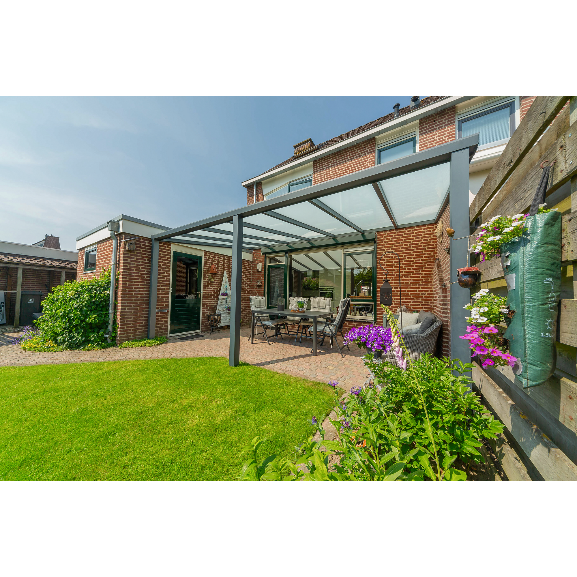 Terrassenüberdachung 'Essence' grau 300 x 250 x 240 cm