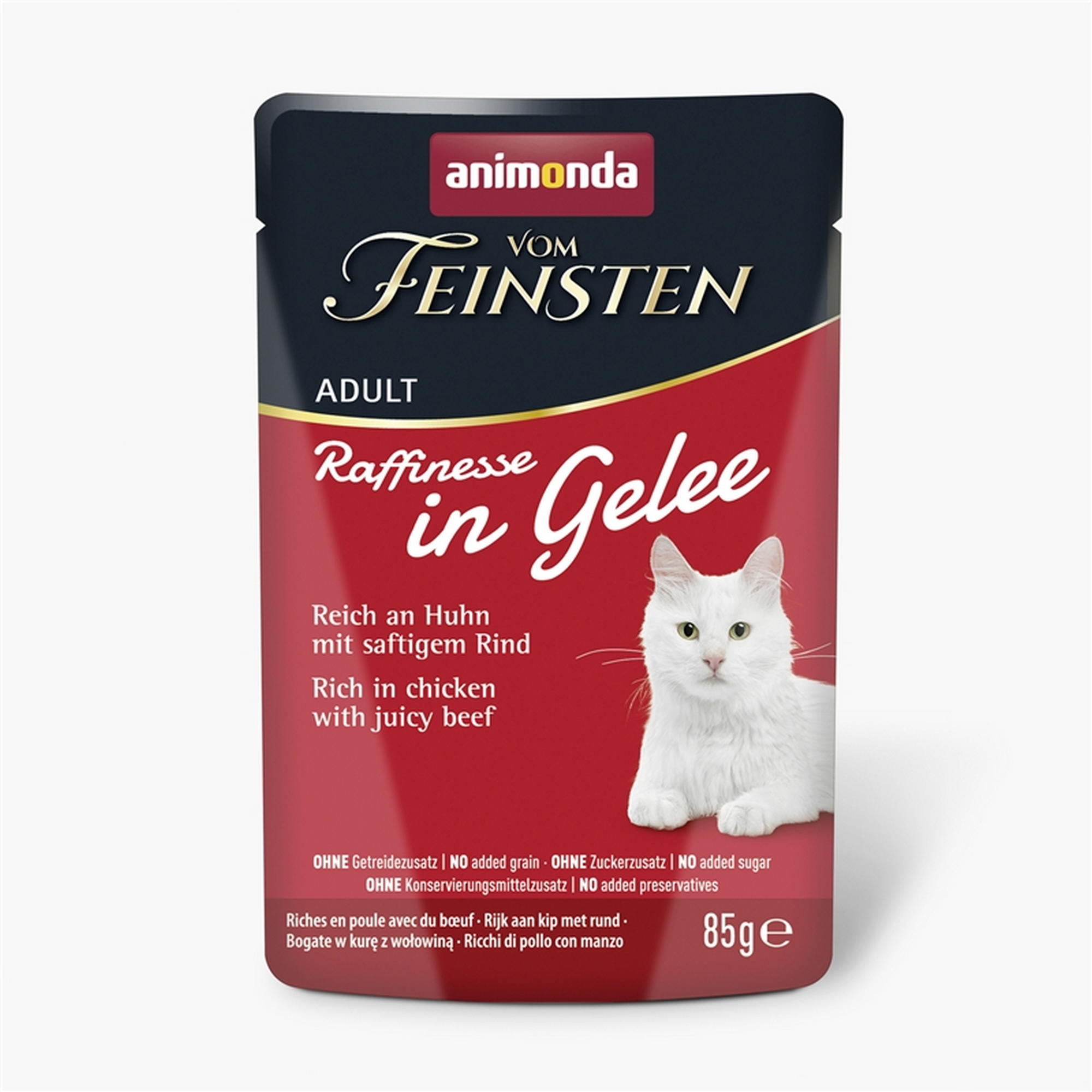 Katzenfutter 'Vom Feinsten' Huhn und Rind 85 g
