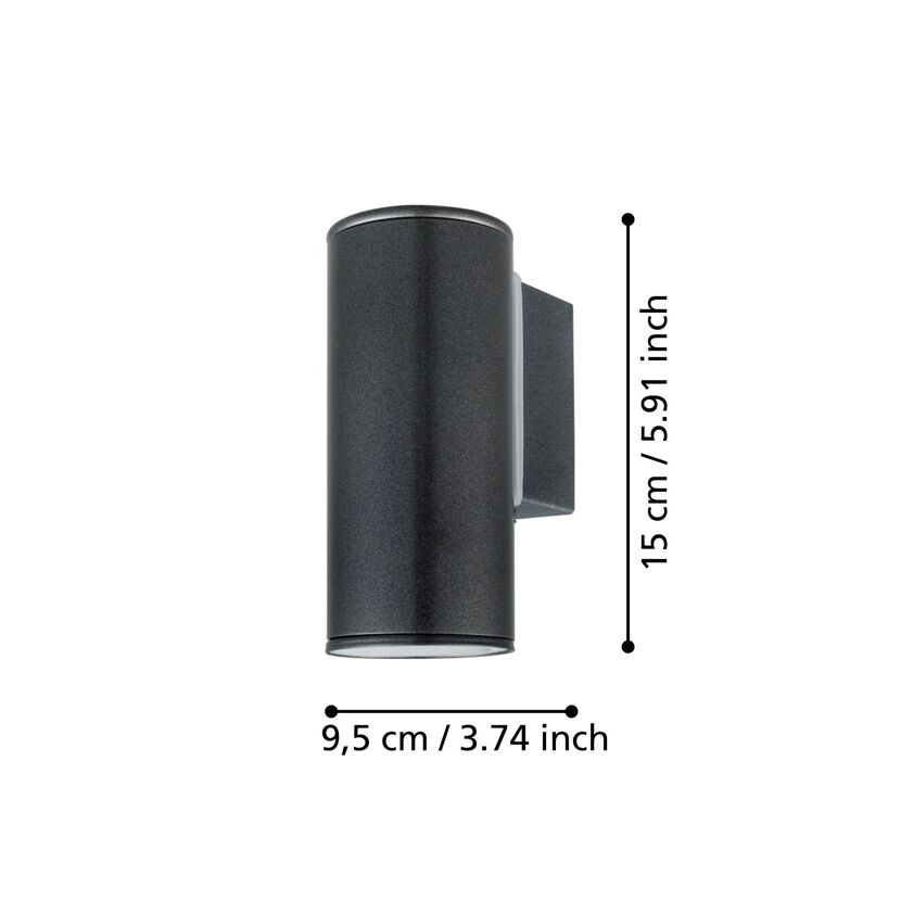 Außenwandleuchte 'Riga' 2,8 W warmweiß IP 44 9,5 x 15 x 6,5 cm