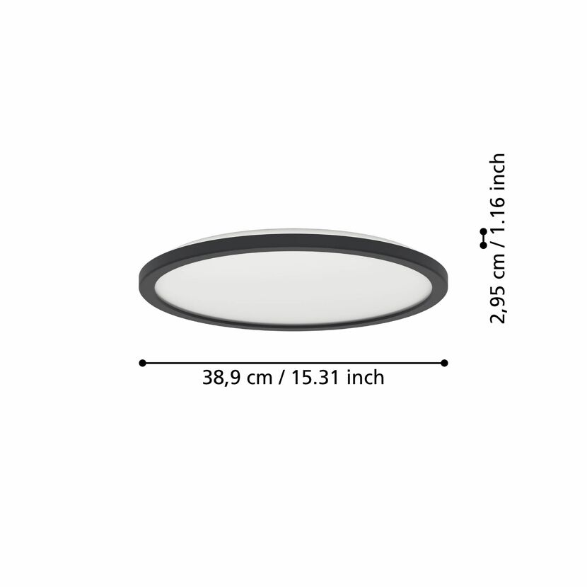 LED-Deckenleuchte 'Rovito' 18,5 W 2300 lm warmweiß, neutralweiß, kaltweiß Ø 38,9 cm