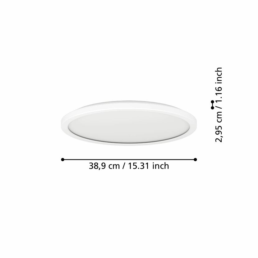 LED-Deckenleuchte 'Rovito' 18,5 W 2300 lm warmweiß, neutralweiß, kaltweiß Ø 38,9 cm