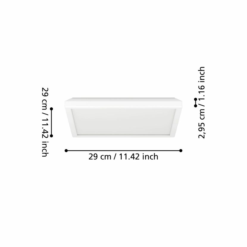 LED-Deckenleuchte 'Rovito' 13,4 W 1780 lm warmweiß, neutralweiß, kaltweiß 29 x 3 cm