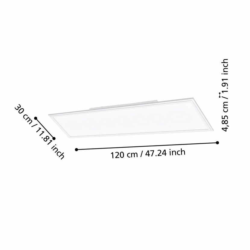 LED-Deckenleuchte 'Salobrena-Z' 33,5 W 4150 lm warmweiß bis kaltweiß 30 x 5 cm