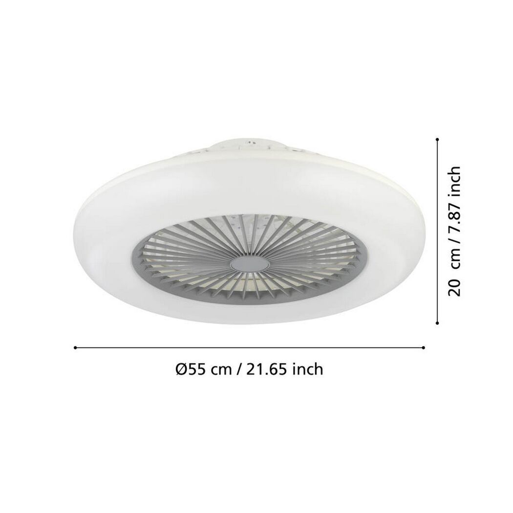 LED-Deckenventilator Sayulita-L mit Abmessungen