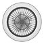 LED-Deckenventilator 'Sazan' 37,8 W 4800 lm warmweiß-kaltweiß Ø 55 cm