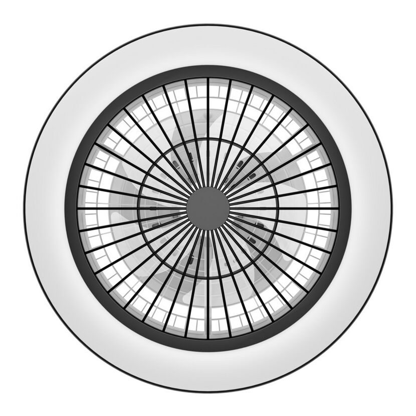LED-Deckenventilator 'Sazan' 37,8 W 4800 lm warmweiß-kaltweiß Ø 55 cm