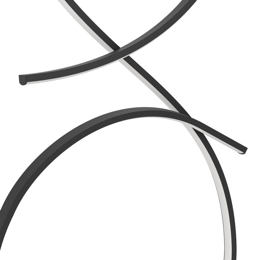 LED-Stehleuchte 'Serpins' schwarz/weiß 107 cm