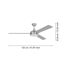 LED-Deckenventilator 'Sesimbra' 19 W 2300 lm warmweiß-tageslichtweiß Ø 132 cm