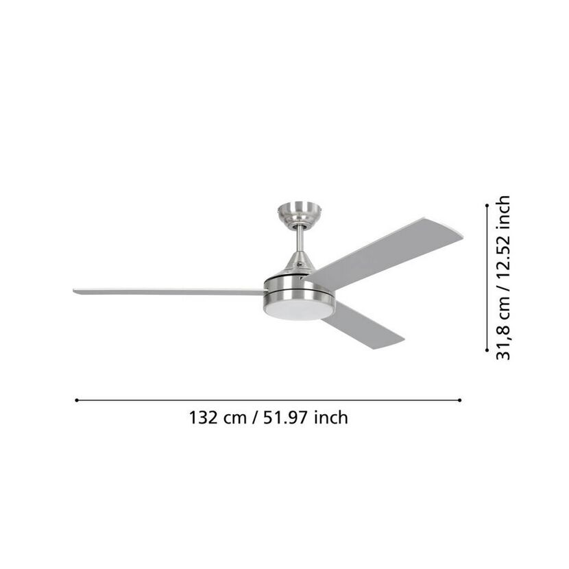 LED-Deckenventilator 'Sesimbra' 19 W 2300 lm warmweiß-tageslichtweiß Ø 132 cm