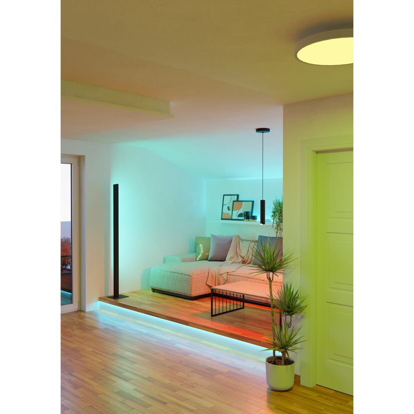 LED-Stehleuchte 'Simolaris-Z' ZIG-RGB/CCT schwarz/weiß 161,5 cm