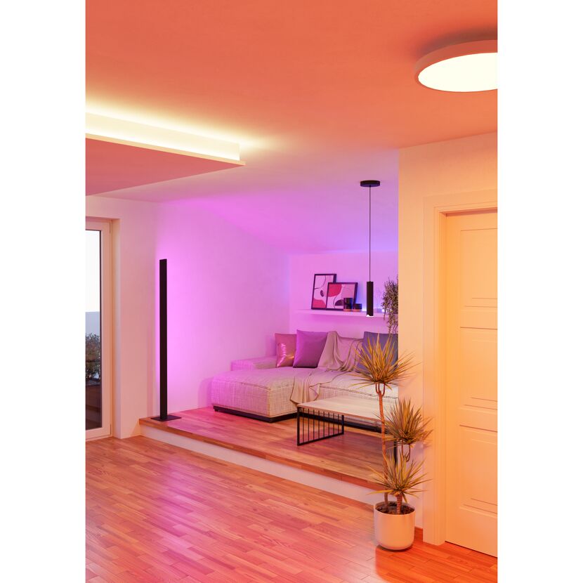 LED-Stehleuchte 'Simolaris-Z' ZIG-RGB/CCT schwarz/weiß 161,5 cm