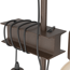 Stehleuchte 'Townshend 4' E27 braun antik 25 x 169 cm
