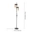 Stehleuchte 'Townshend 4' E27 braun antik 25 x 169 cm