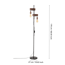 Stehleuchte 'Townshend 4' E27 braun antik 25 x 169 cm