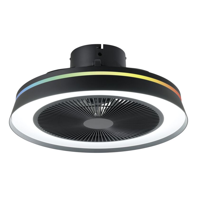 LED-Deckenventilator 'Vallonia' 31,5 W 3200 lm warmweiß-tageslichtweiß RGB SW Ø 48 cm