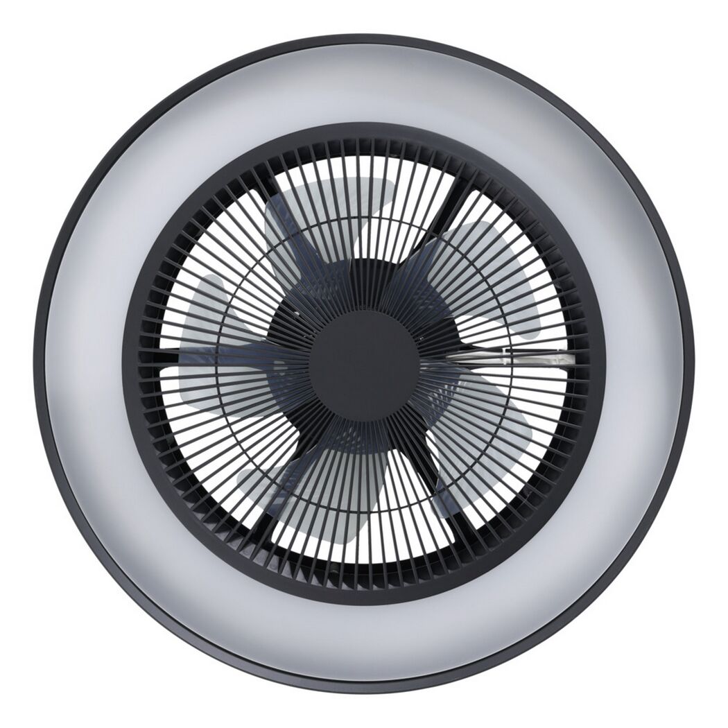 Runder LED-Deckenventilator 'Vallonia 1' mit Beleuchtung von oben