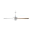 Weißer Deckenventilator Varadero mit Holzdekor und Licht