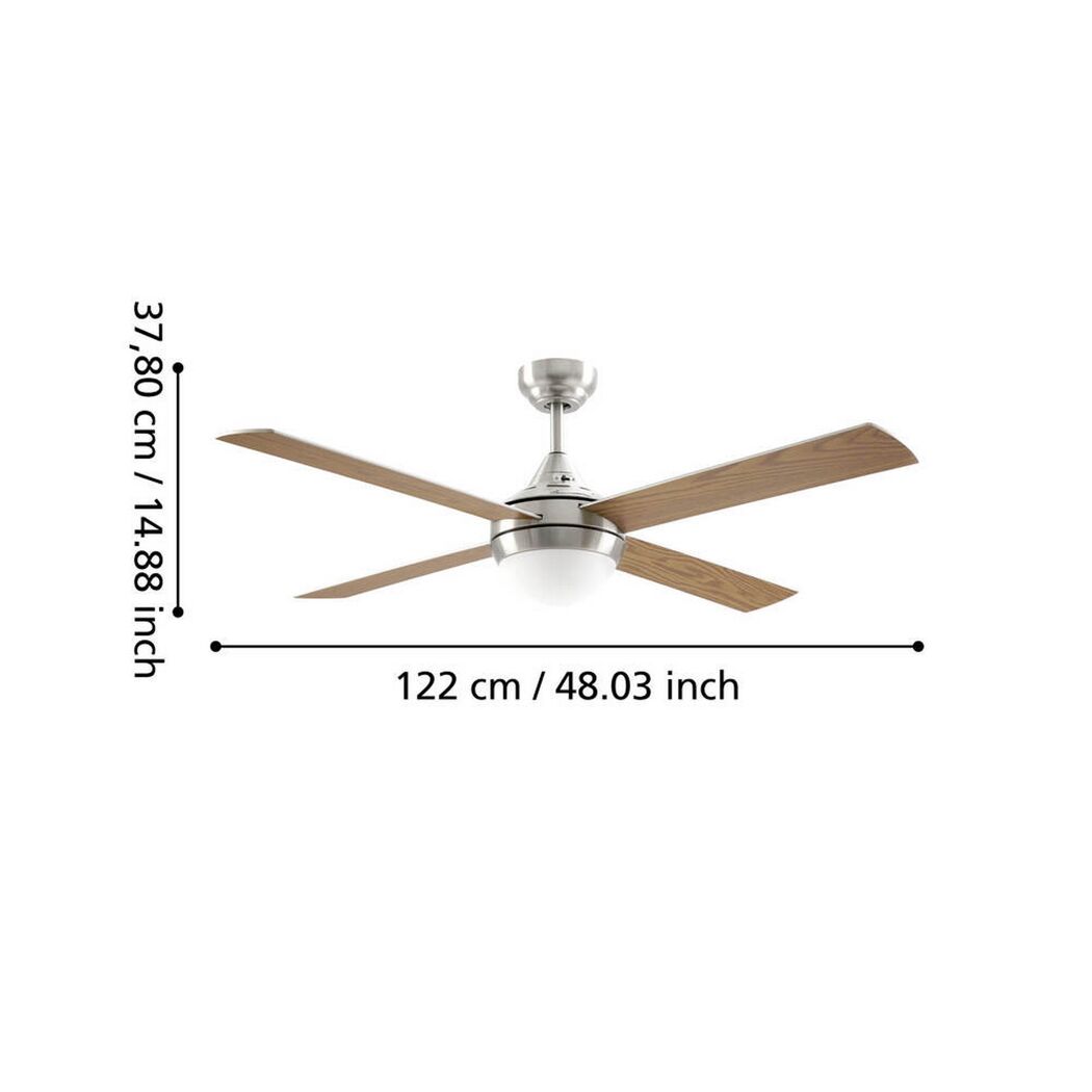 Deckenventilator mit Licht 'Varadero' und Maßen.