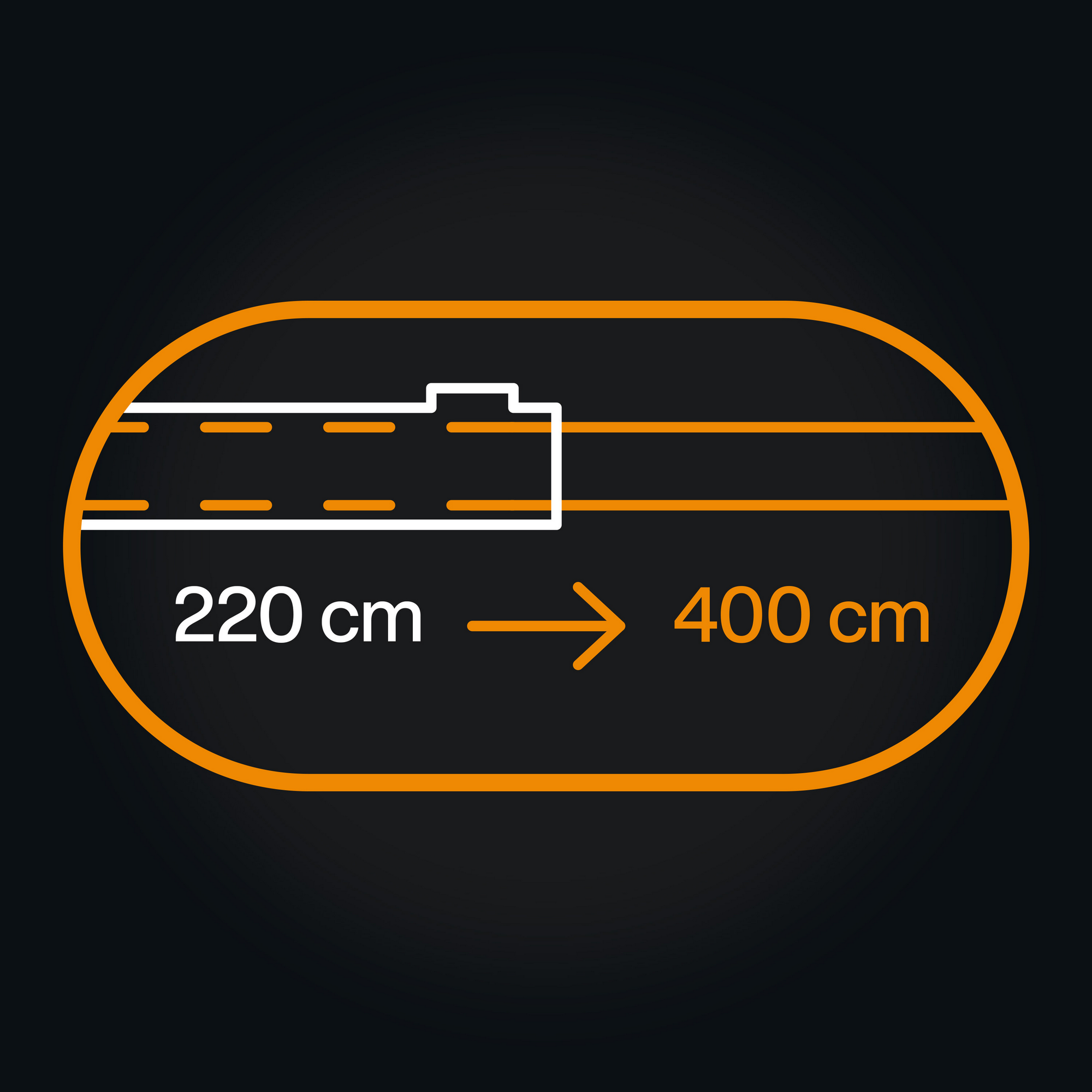 Teleskop-Stiel L 'OneClick' Aluminium 220-400 cm
