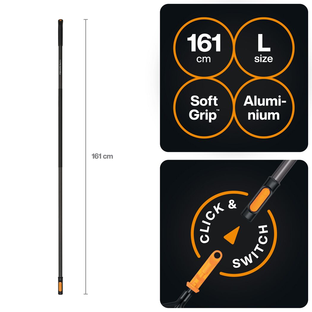 Stiel L 'OneClick' Aluminium 161 cm