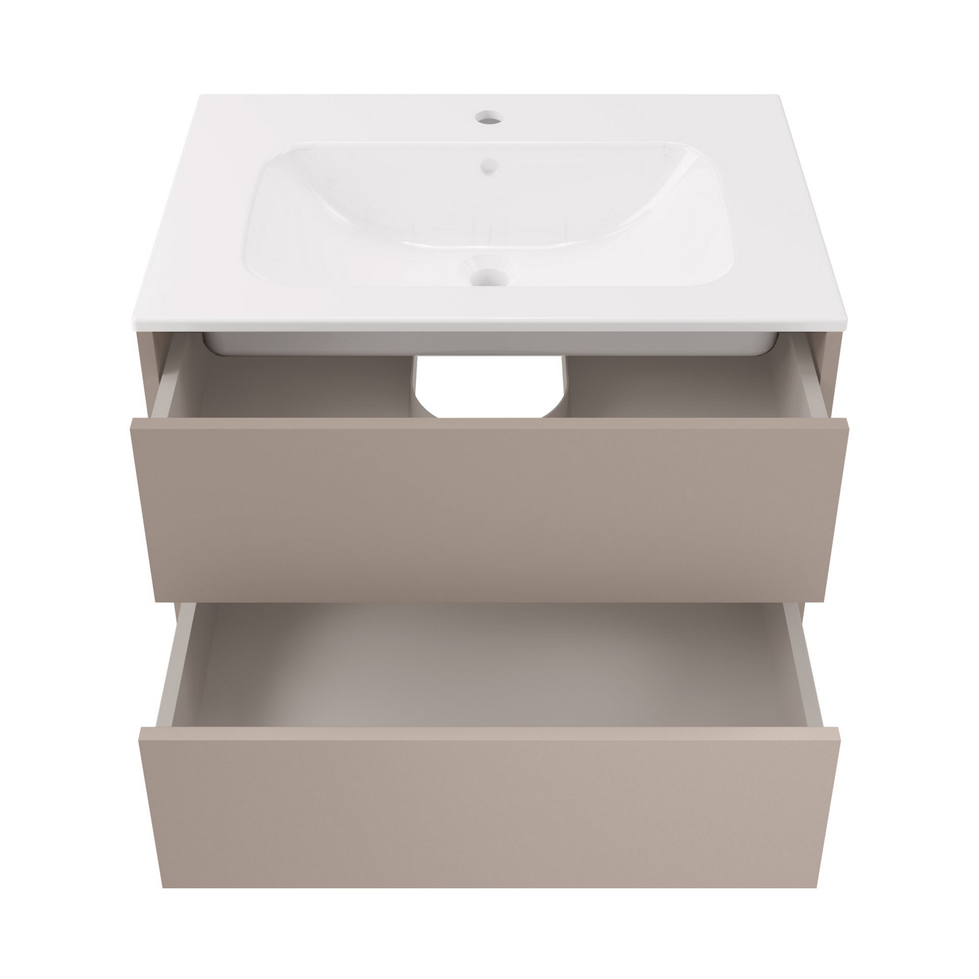 Badmöbelset 'Compact Line' 70 cm 5-teilig Kaschmir mit Spiegelschrank