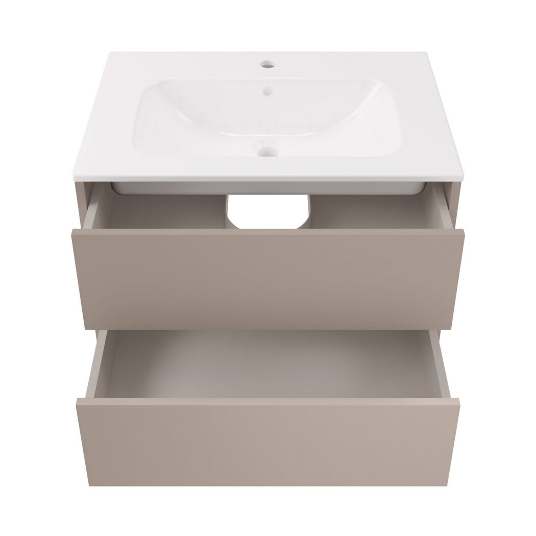 Badmöbelset 'Compact Line' 70 cm 5-teilig Kaschmir mit Spiegelschrank