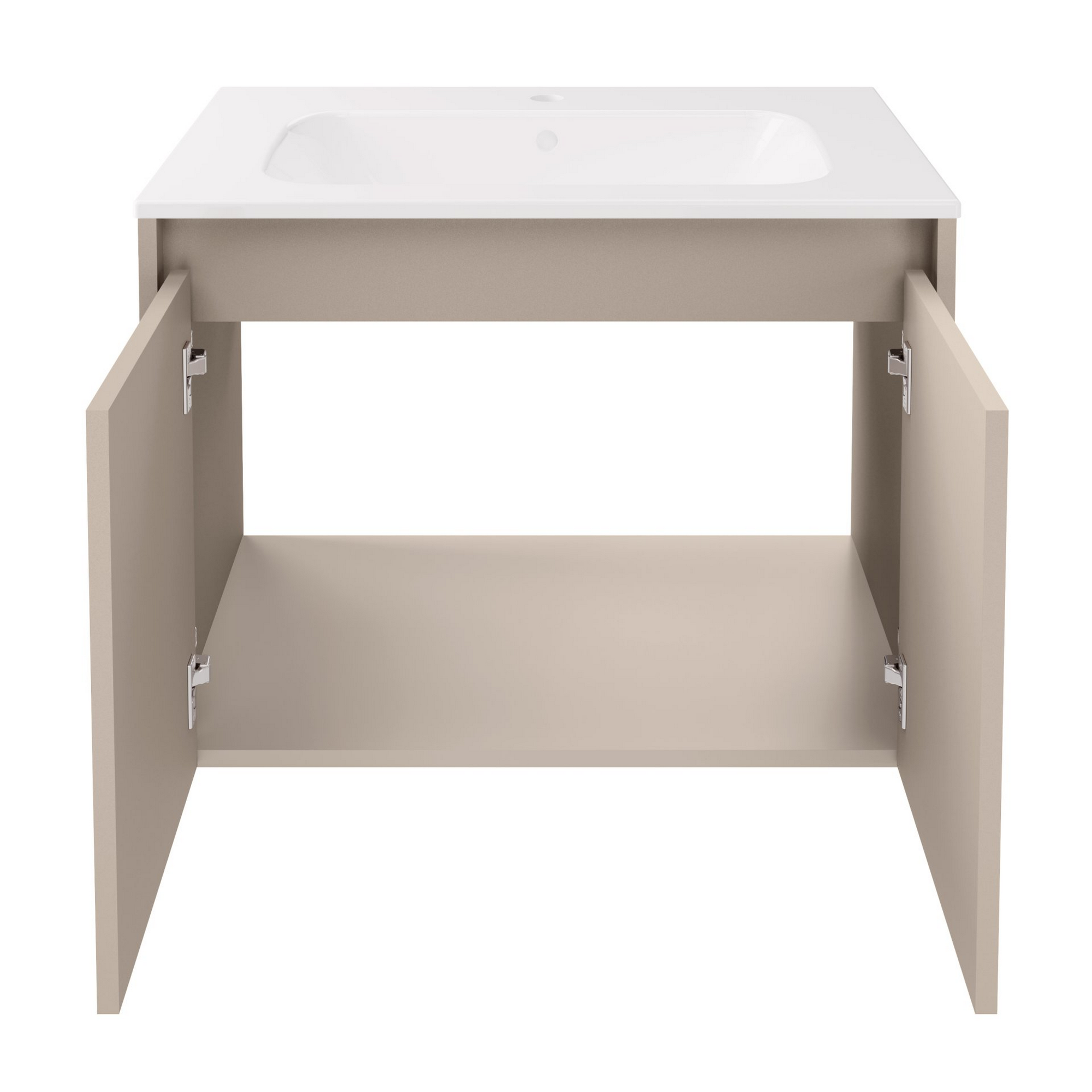 Badmöbelset 'Compact Line' 70 cm 5-teilig Kaschmir mit Spiegelschrank