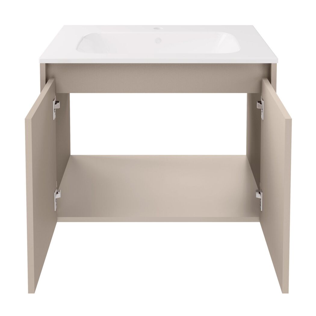 Badmöbelset 'Compact Line' 70 cm 5-teilig Kaschmir mit Spiegelschrank