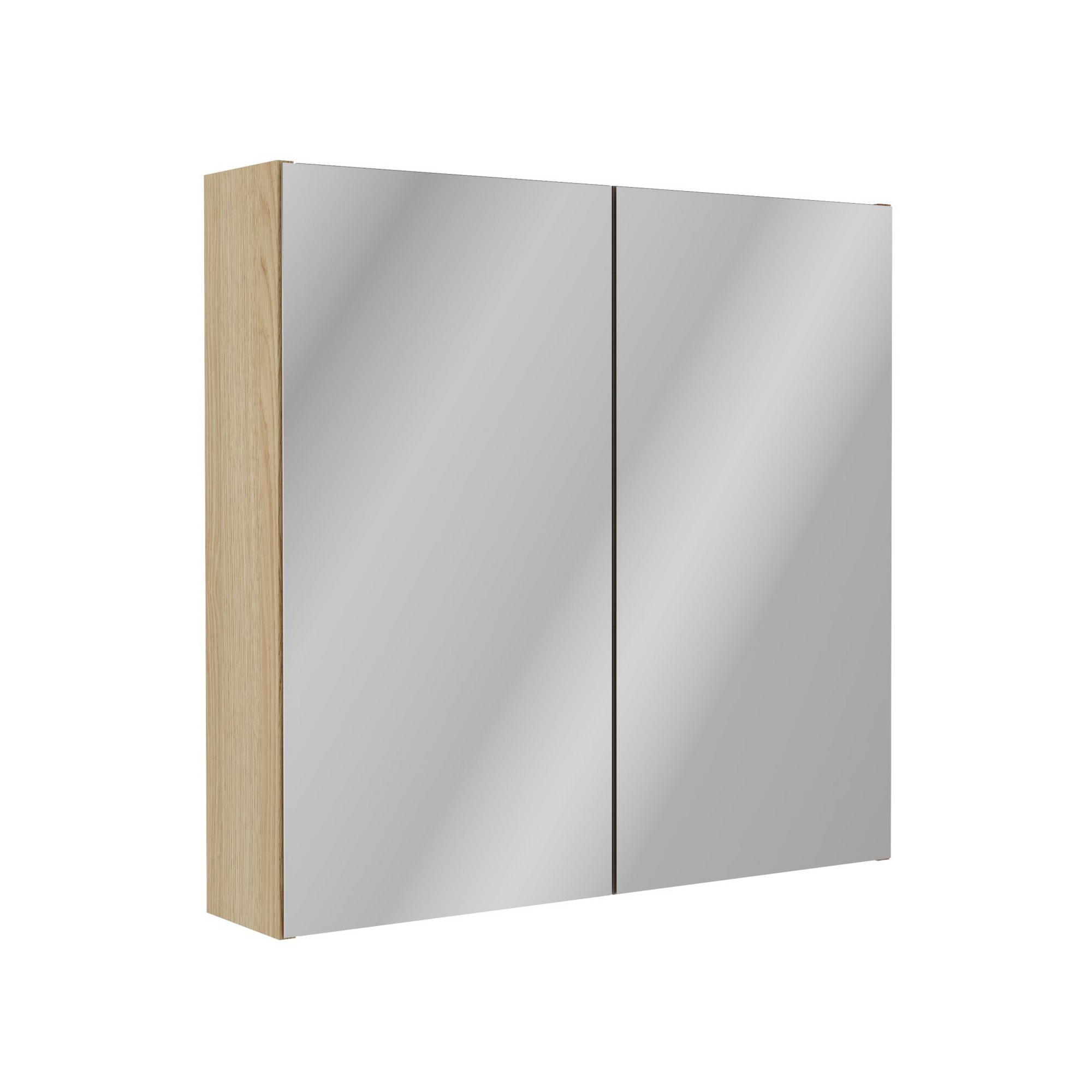 Badmöbelset 'Compact Line' 70 cm 5-teilig eichefarben mit Spiegelschrank