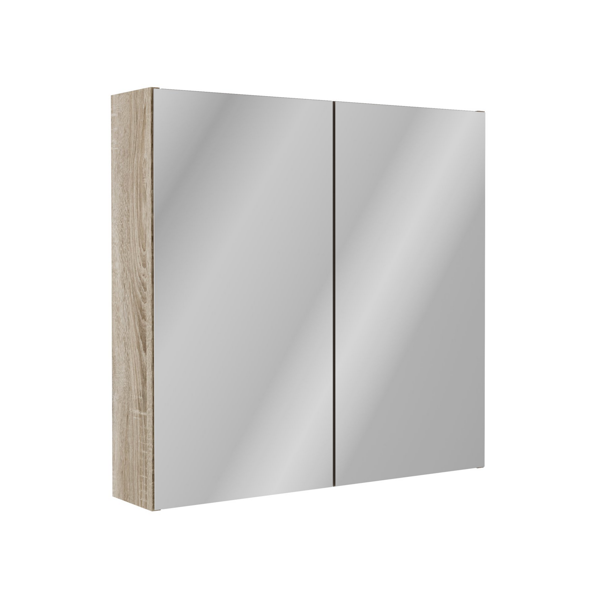 Badmöbelset 'Compact Line' 70 cm 5-teilig eichefarben mit Spiegelschrank