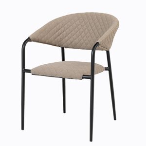 Gartensessel 'Puro' stapelbar Aluminium sand 58 x 83 x 66 cm