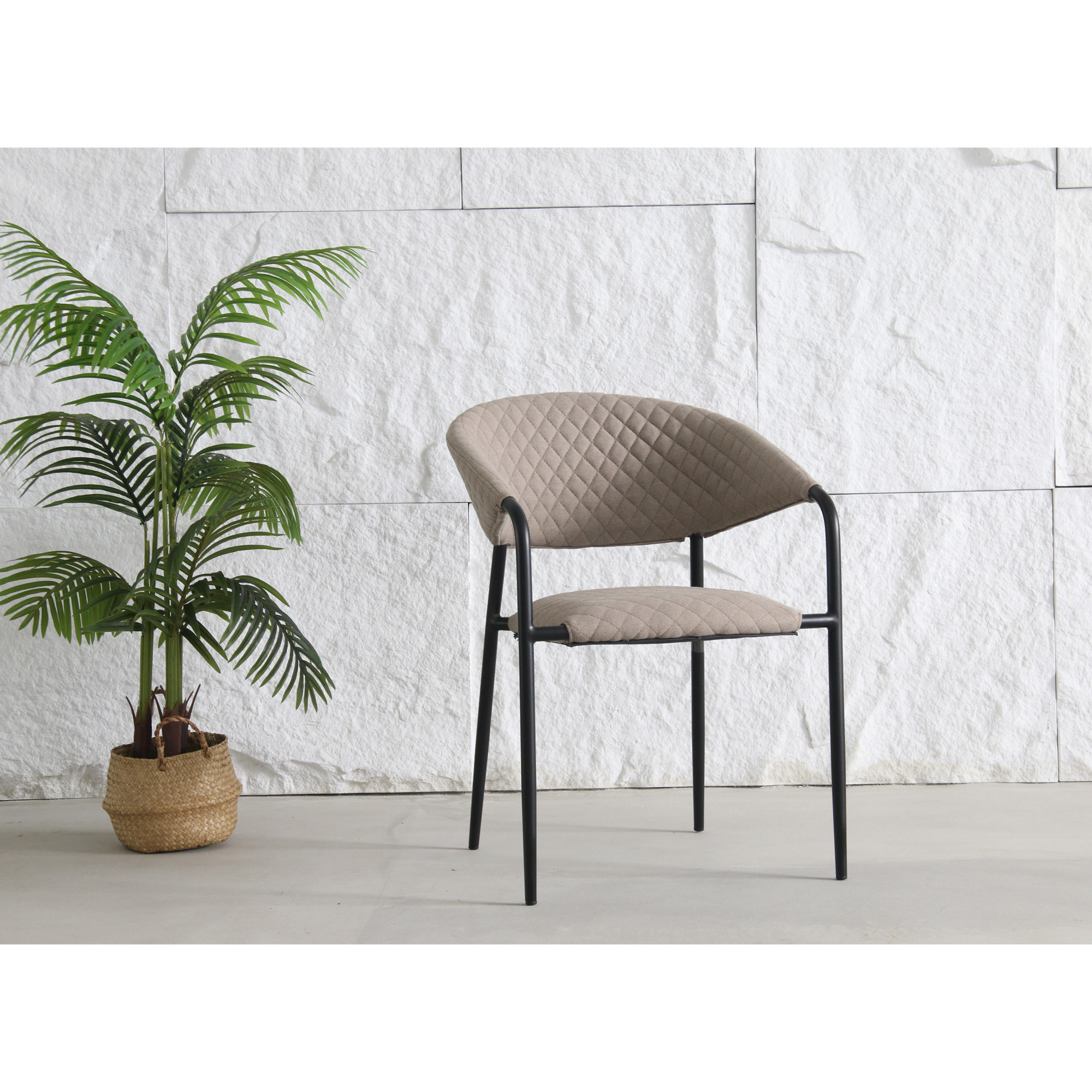 Gartensessel 'Puro' stapelbar Aluminium sand 58 x 83 x 66 cm