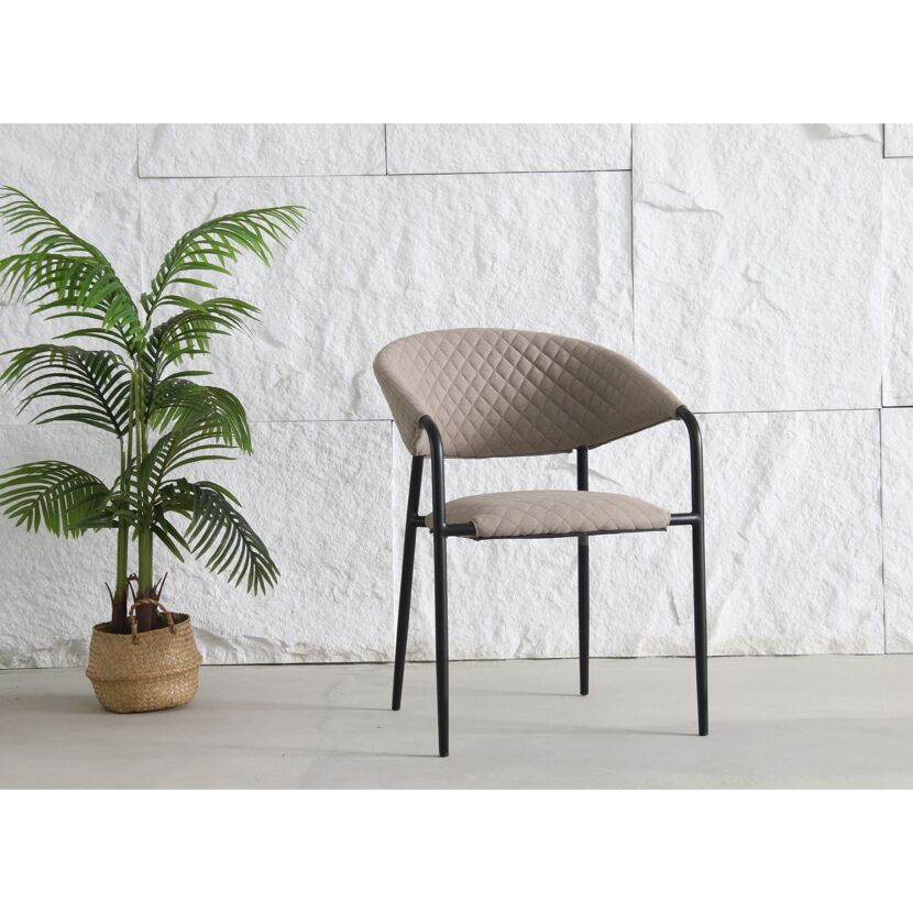 Gartensessel 'Puro' stapelbar Aluminium sand 58 x 83 x 66 cm