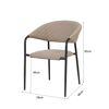 Gartensessel 'Puro' stapelbar Aluminium sand 58 x 83 x 66 cm