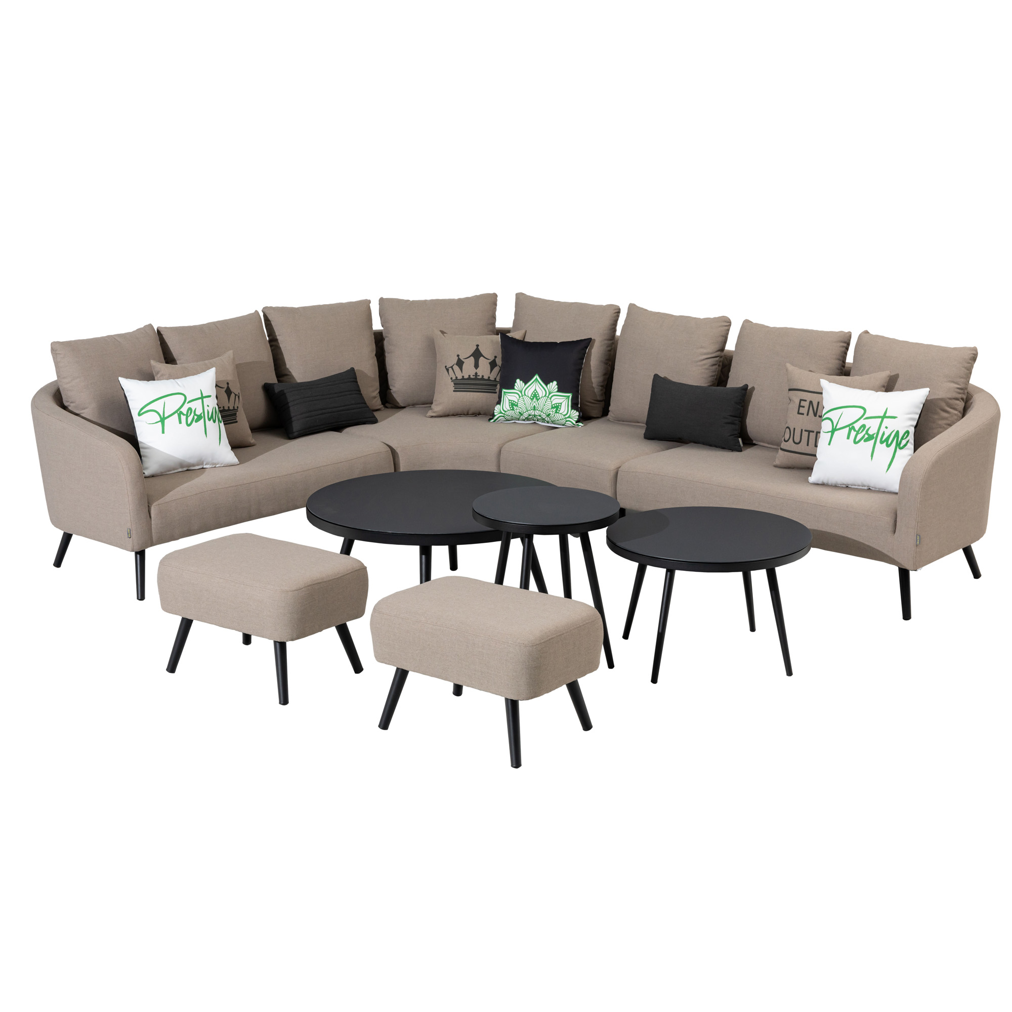 Loungemöbelset 'Riviera' Aluminium beige 6-teilig