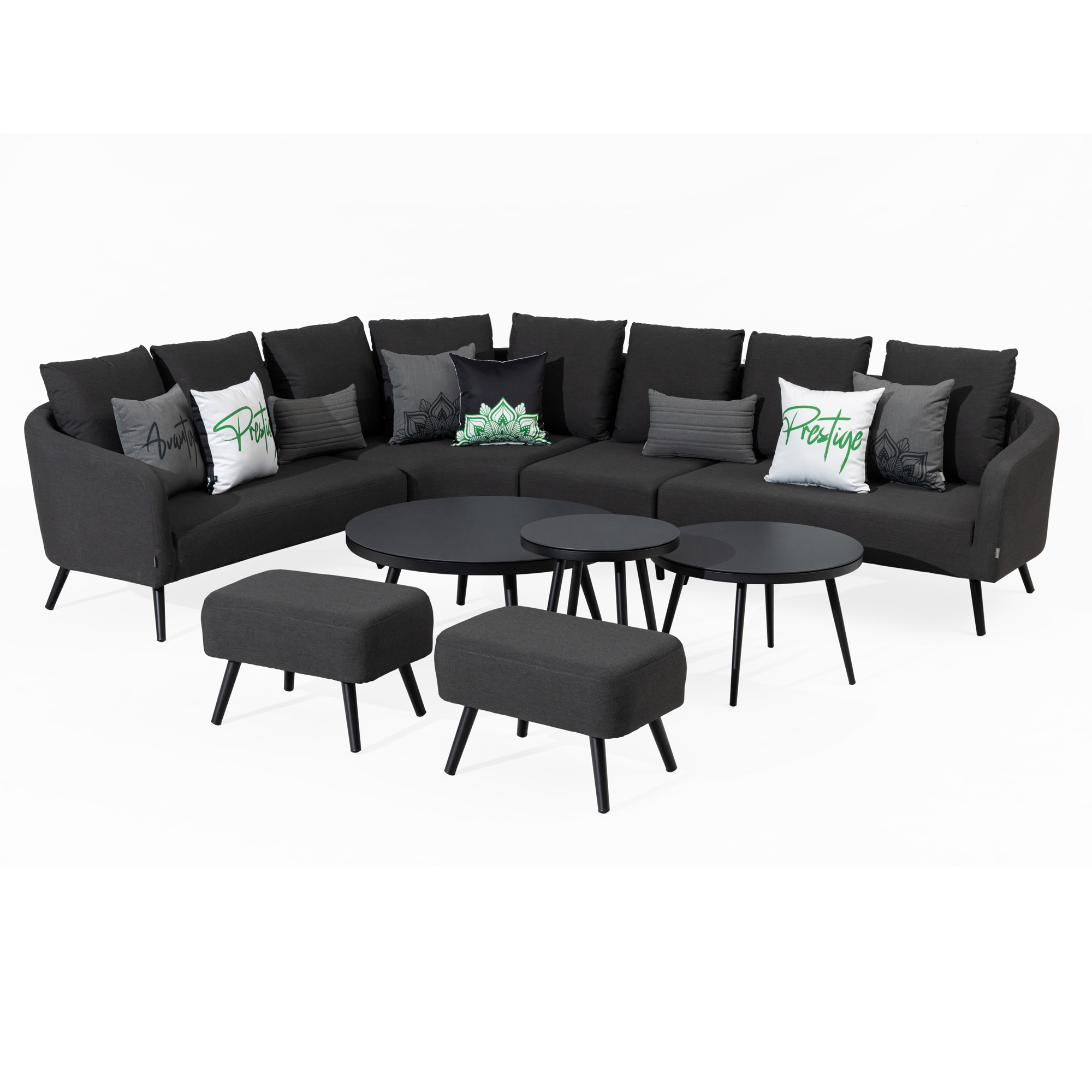 Loungemöbelset 'Riviera' Aluminium anthrazit 6-teilig