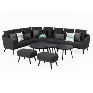 Loungemöbelset 'Riviera' Aluminium anthrazit 6-teilig