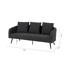 Loungesofa 'Puro' Aluminium anthrazit 199 x 77 x 90 cm