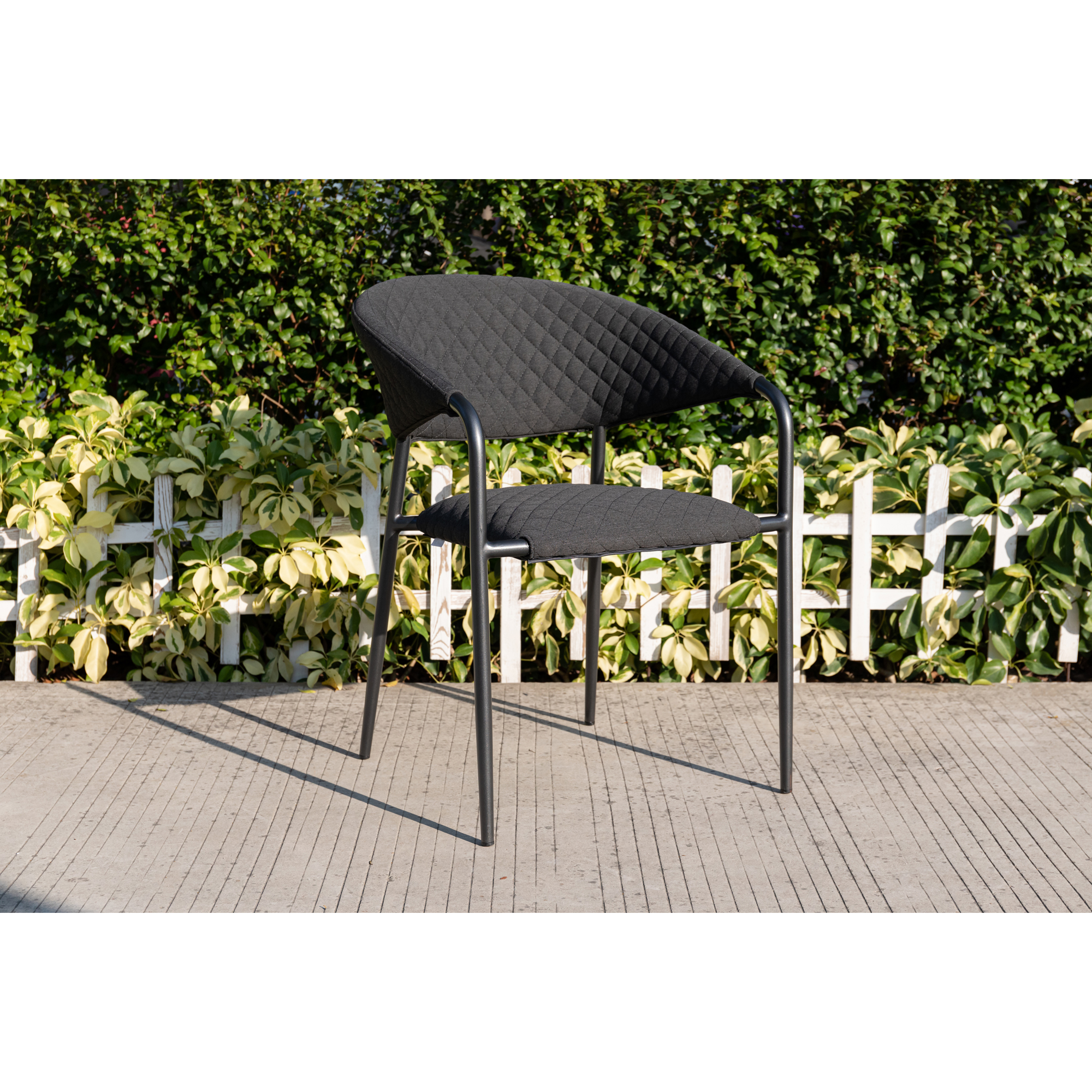 Gartensessel 'Puro' stapelbar Aluminium anthrazit 58 x 83 x 66 cm