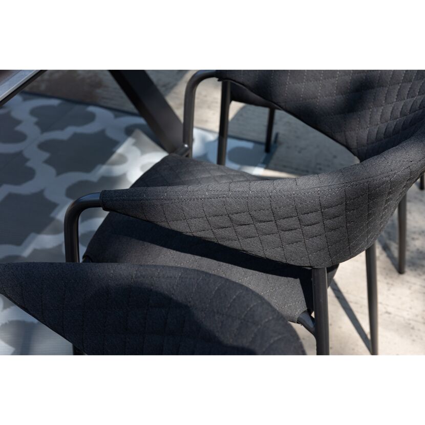Gartensessel 'Puro' stapelbar Aluminium anthrazit 58 x 83 x 66 cm