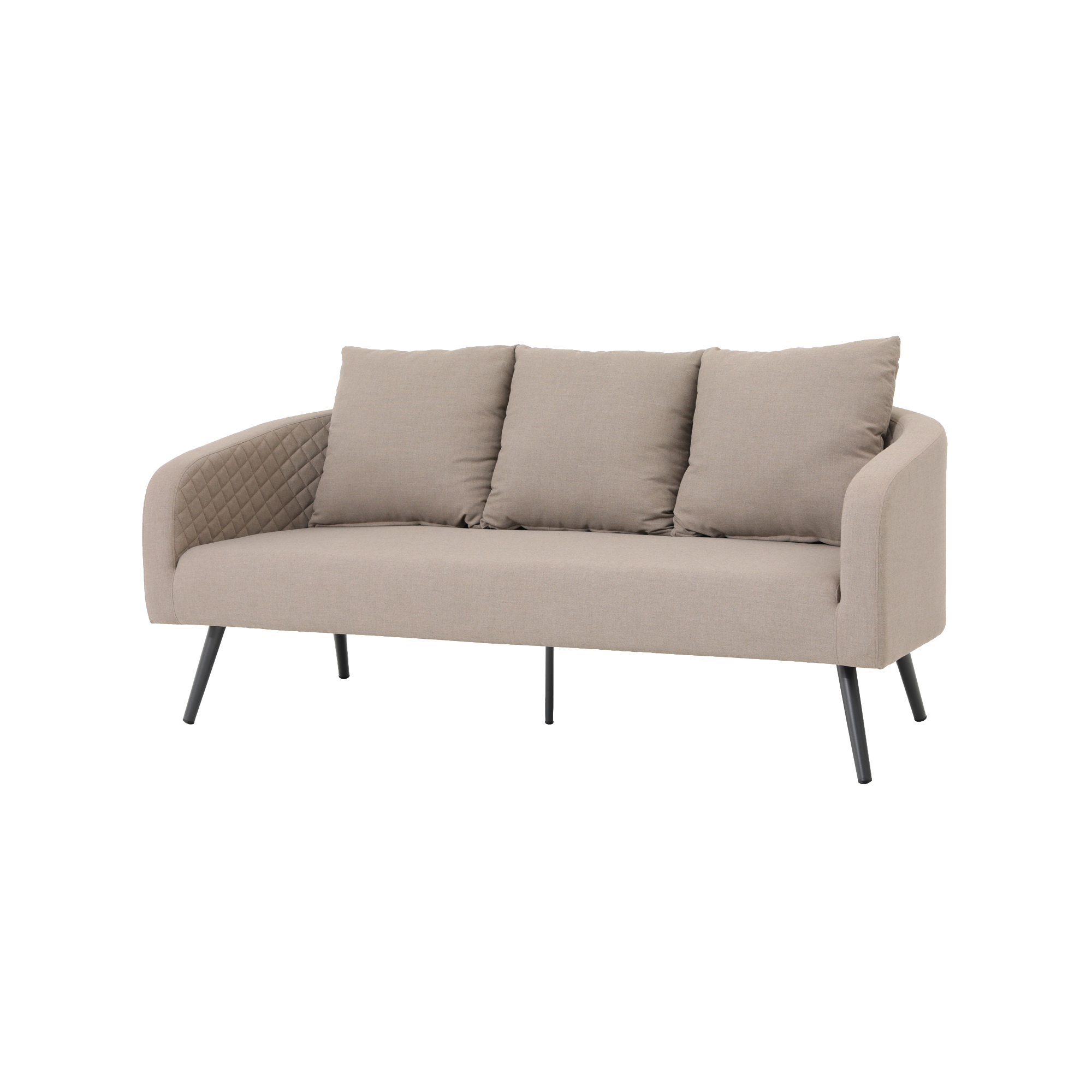 Loungesofa 'Puro' Aluminium sand 199 x 77 x 90 cm