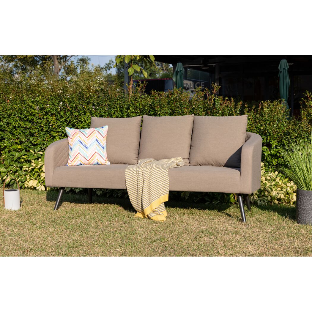 Loungesofa 'Puro' Aluminium sand 199 x 77 x 90 cm