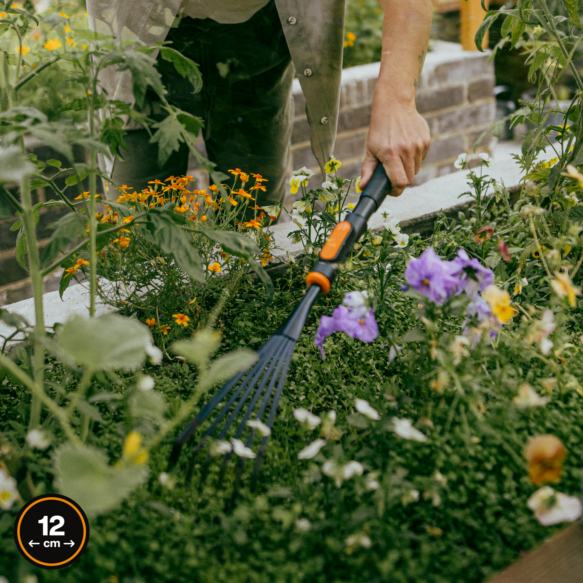 Klein-Fächerbesen 'OneClick' 12 cm, ohne Handgriff