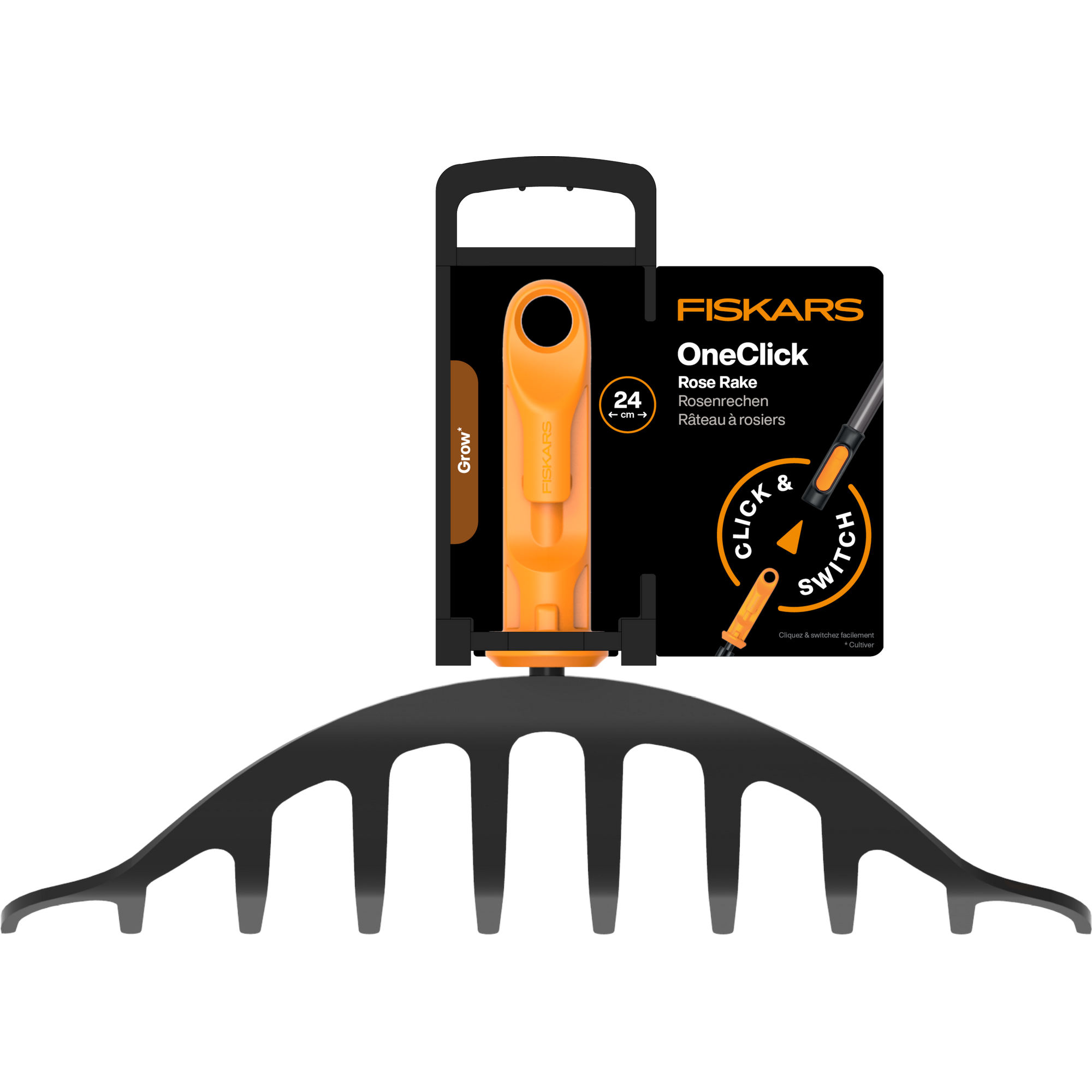 Rosenrechen 'OneClick' 24 cm, ohne Stiel