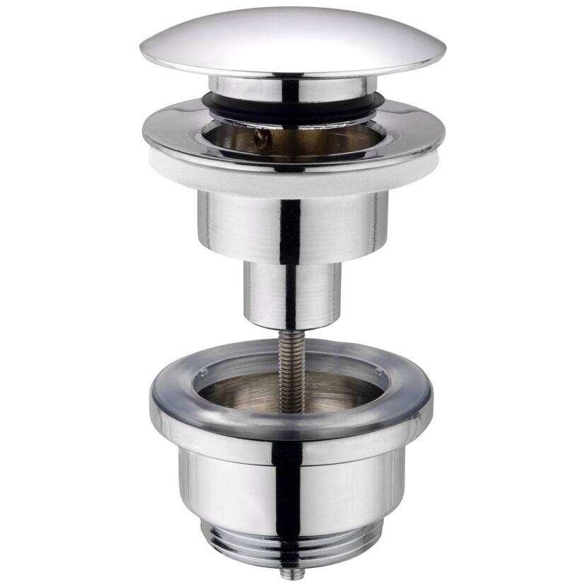 Druckknopf‑Ablaufventil verchromt 1 1/4"