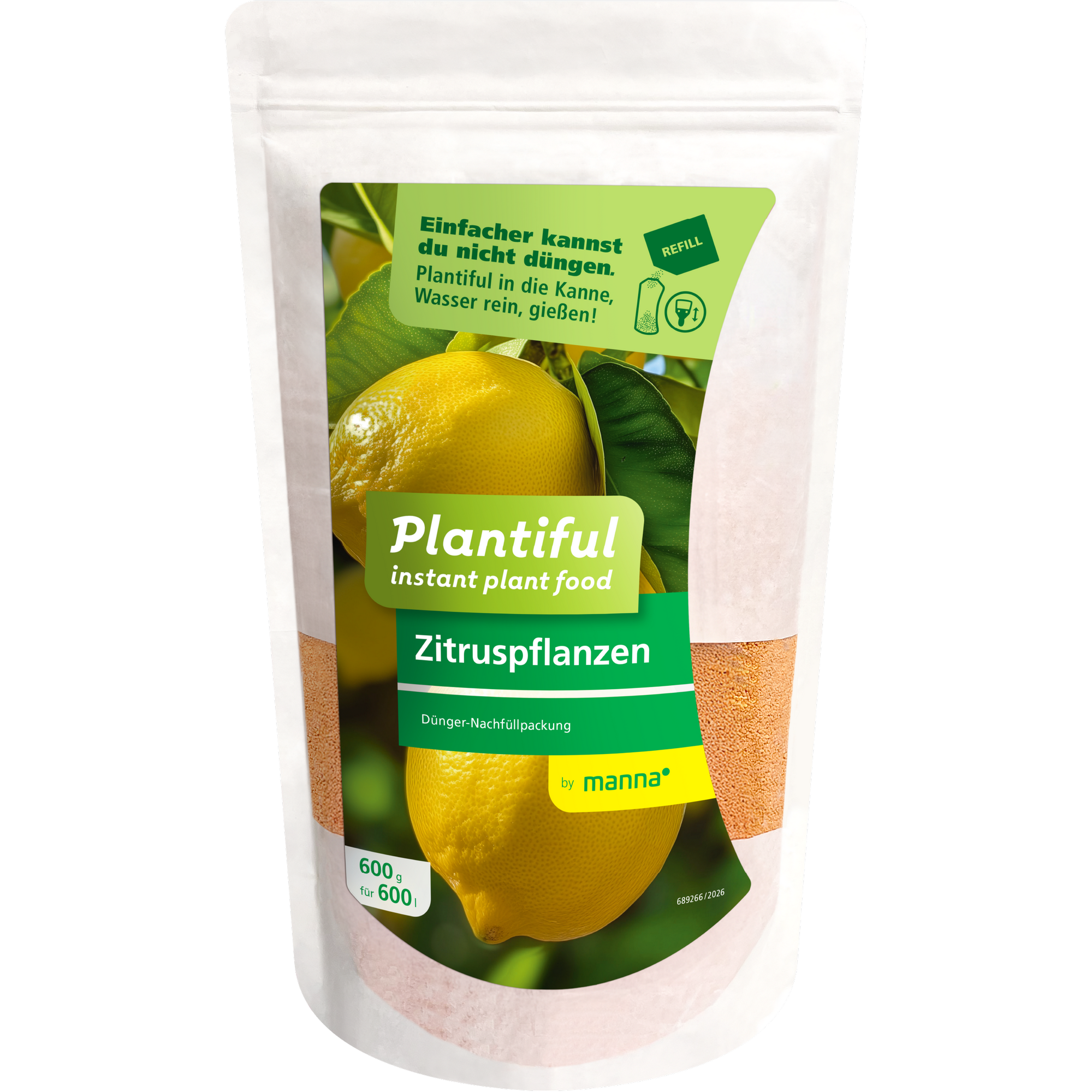 Zitrus- und Kübelpflanzendünger Nachfüllbeutel 600 g